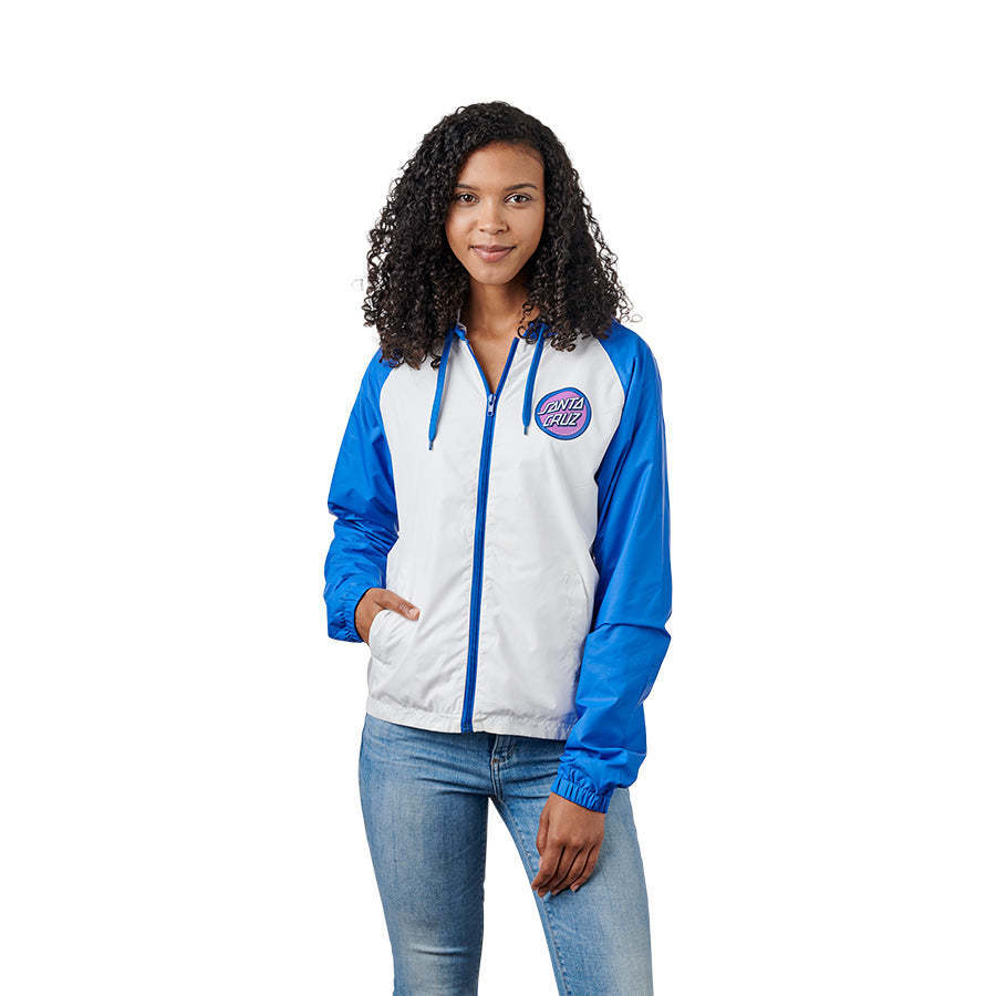 Santa Cruz Womens Retro Dot Colorblock Hooded Windbreaker