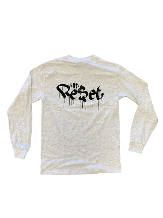 Reset Mercantile Hit Reset Long Sleeve Tee Grey/Black