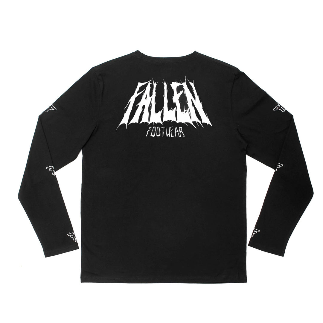 Fallen Metal Tee Long Sleeve Black/White