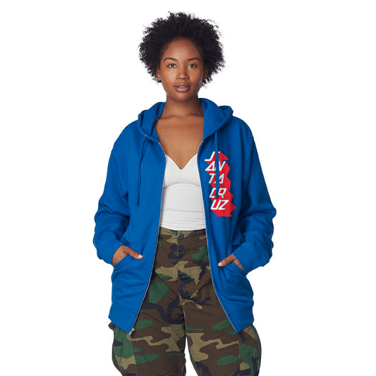 Santa Cruz Stacked Step Strip Zip Hoodie Royal