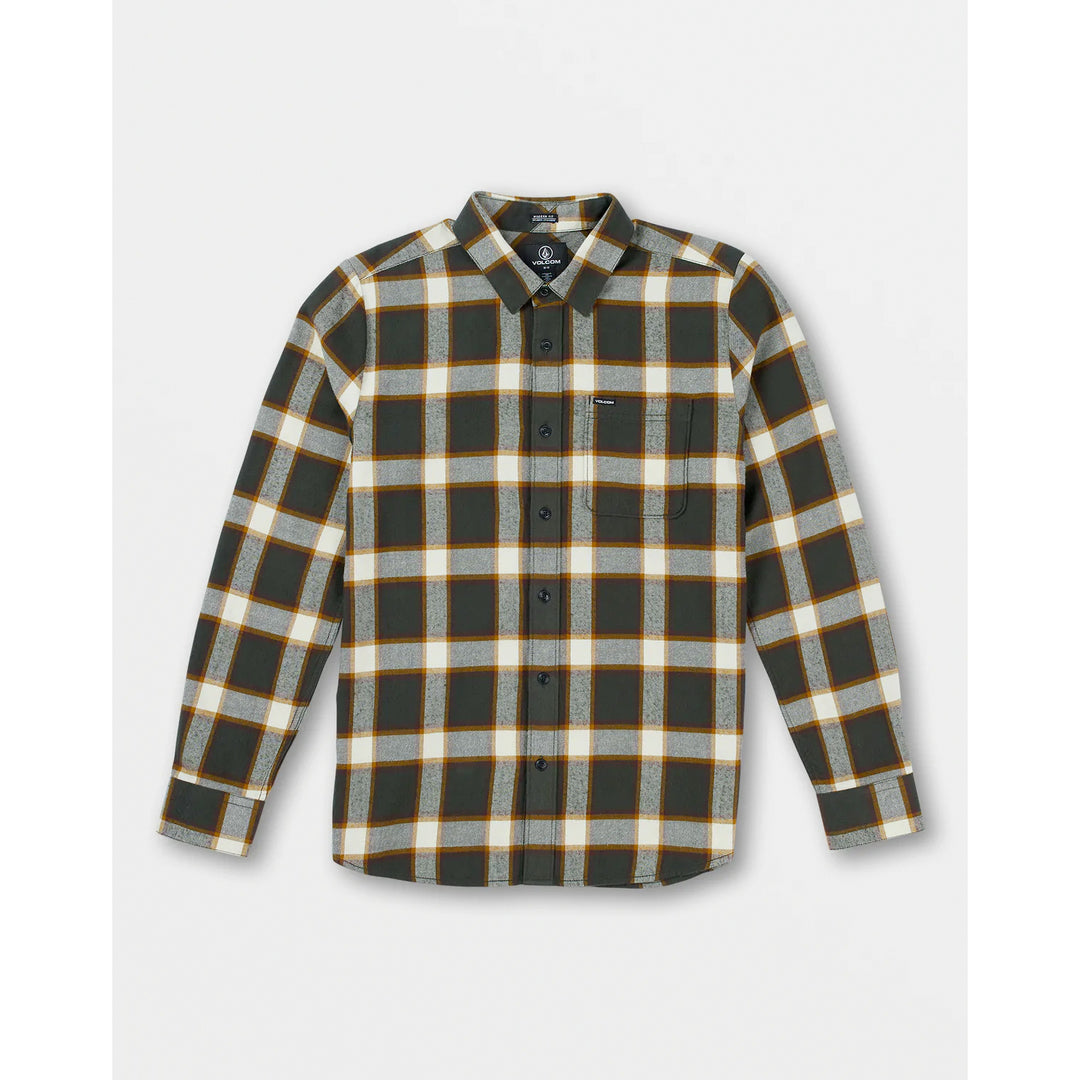 Volcom Caden Plaid LS - Rinsed Black