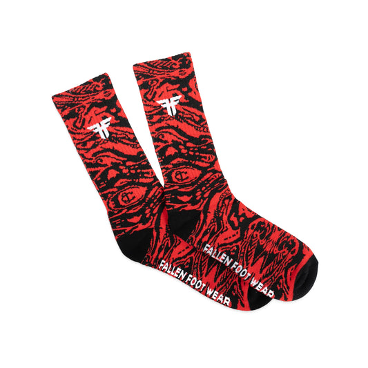 Fallen Trademark Socks Red / Black