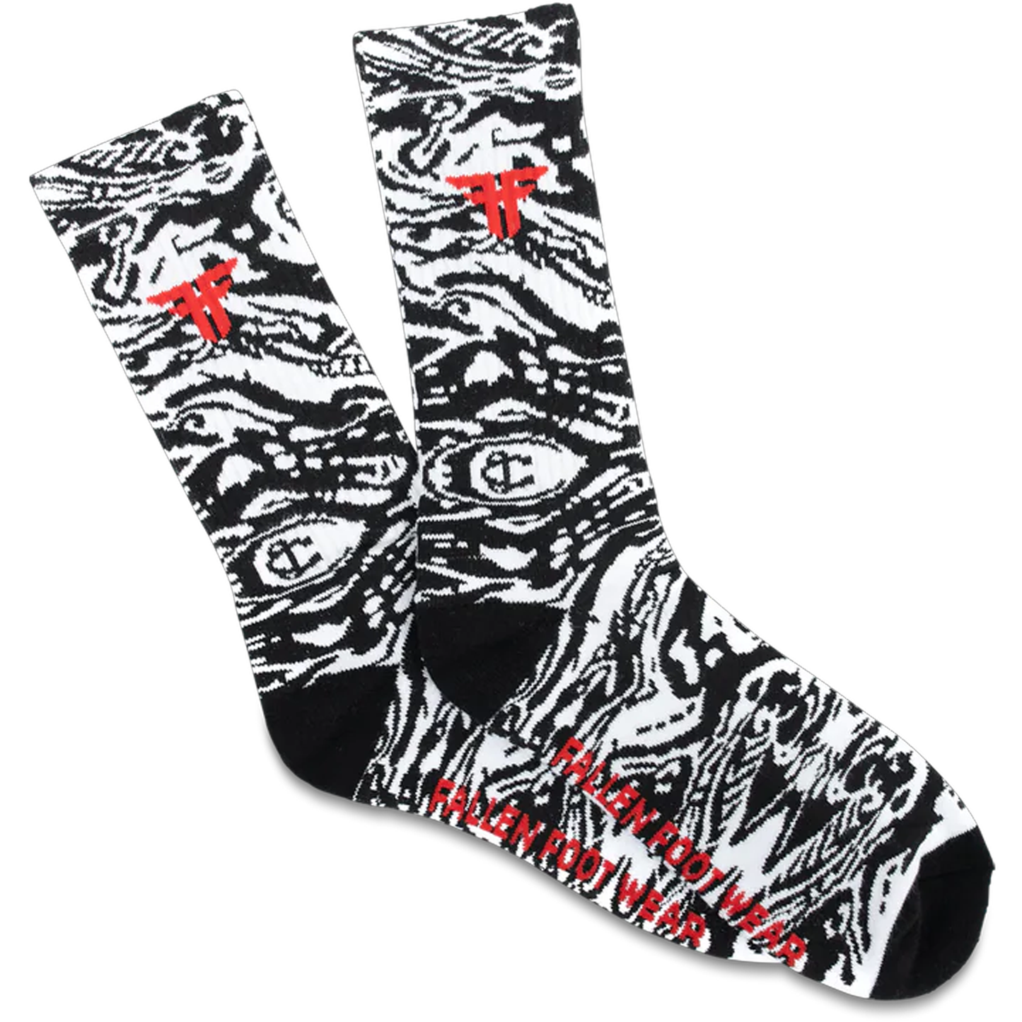 Fallen Trademark Socks Black/White