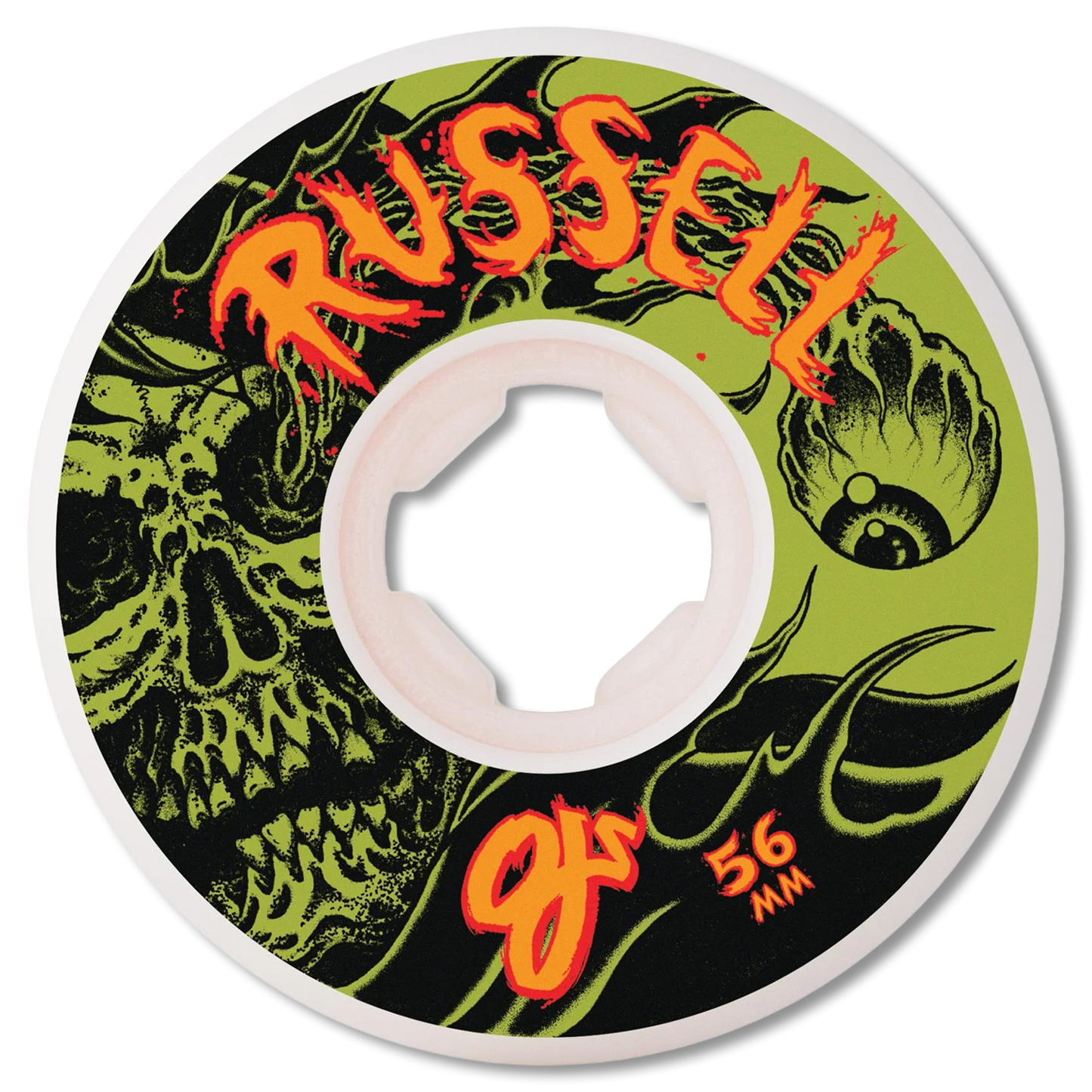 OJ Wheels Chris Russell Optic Nightmare Elite White Hardline 99a