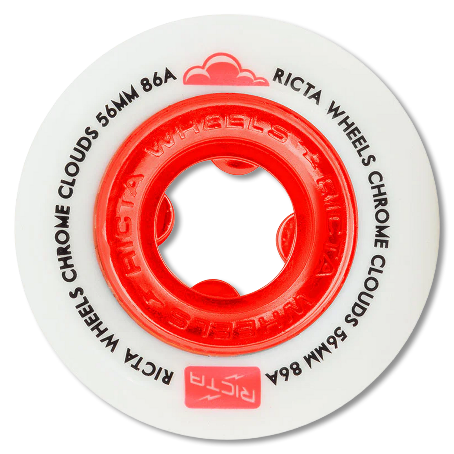 Ricta Wheels Chrome Clouds Red 86a
