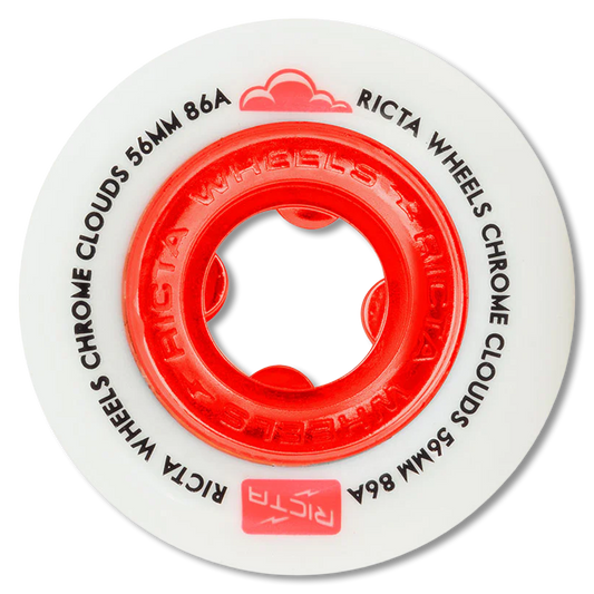 Ricta Wheels Chrome Clouds Red 86a