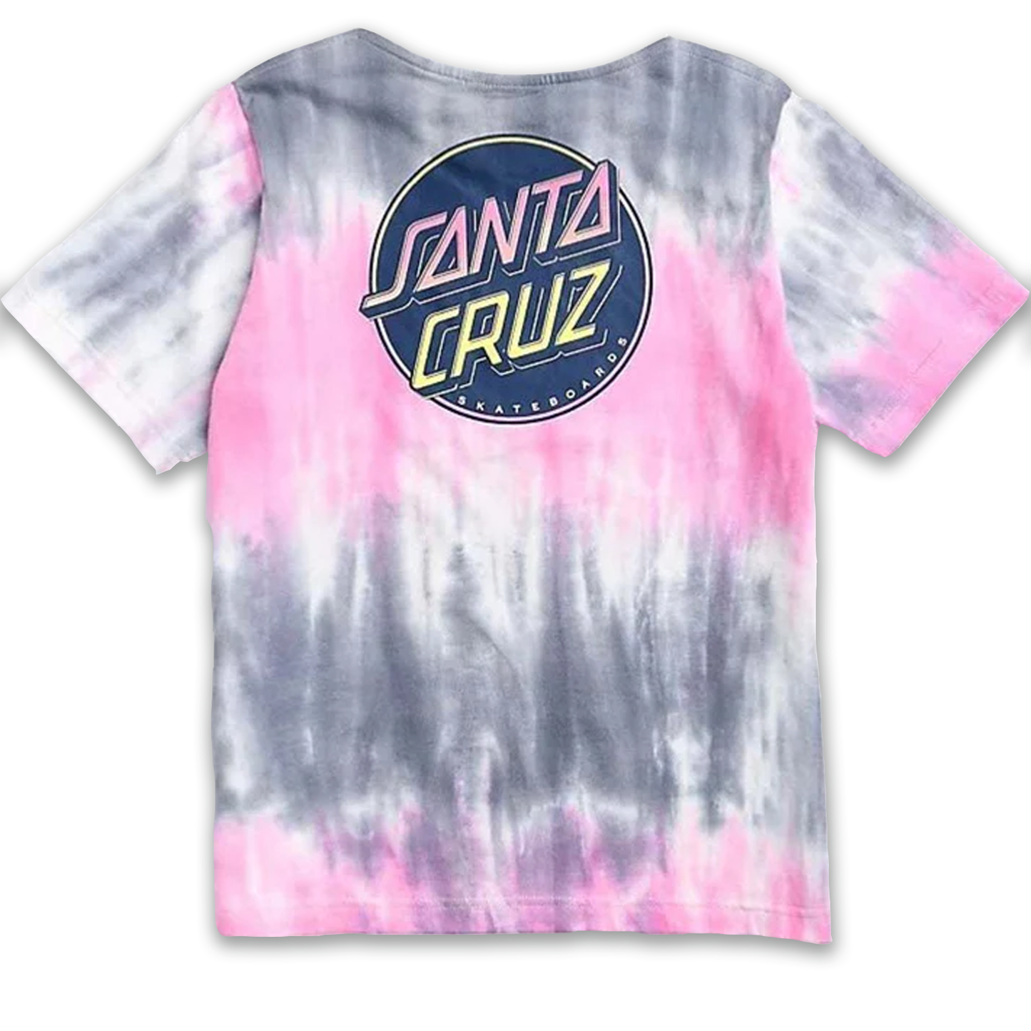 Santa Cruz Womens Contra Dot Fade Tee Pink/Grey