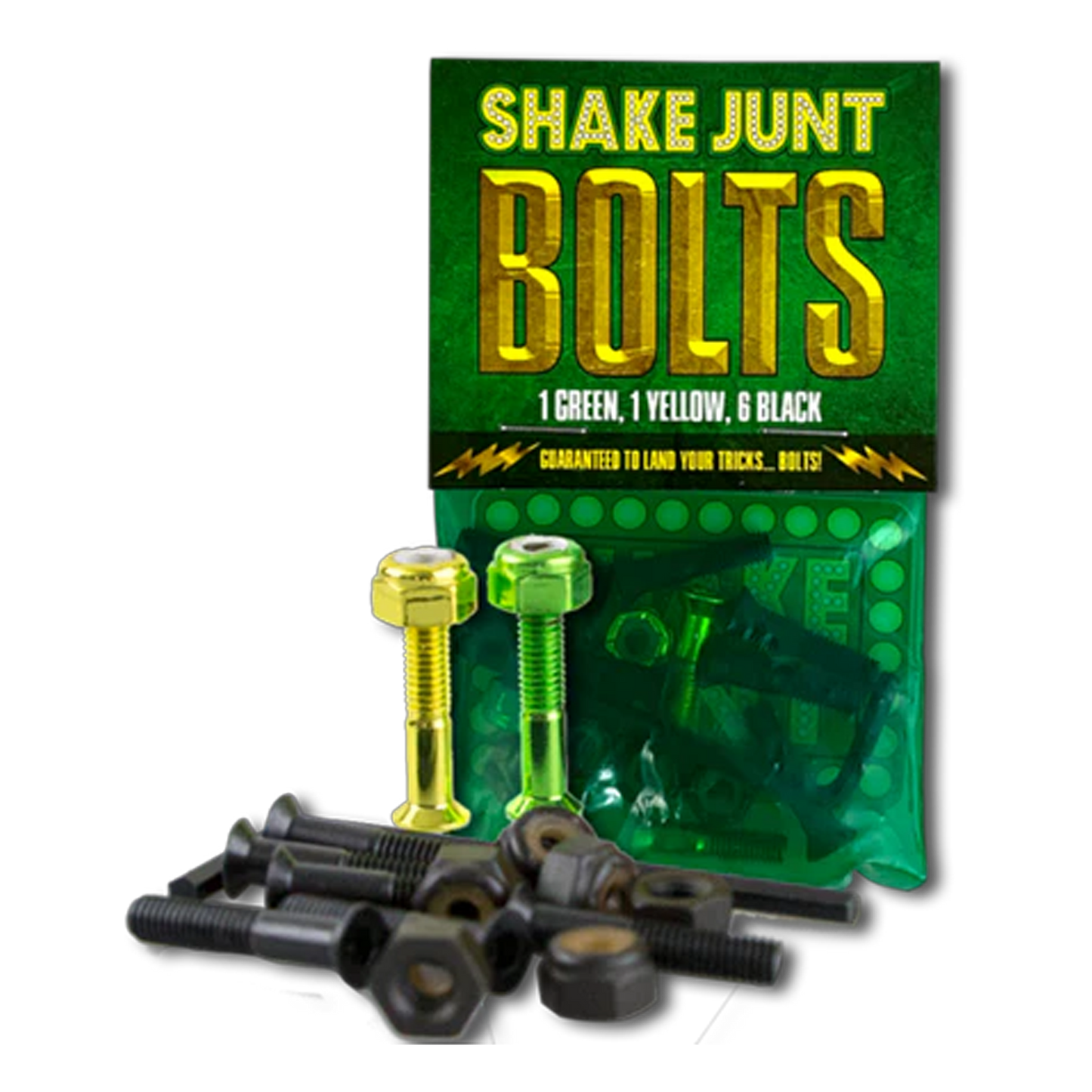 Shake Junt Bag-O-Bolts BLK/GRN/YLW 1" Hardware