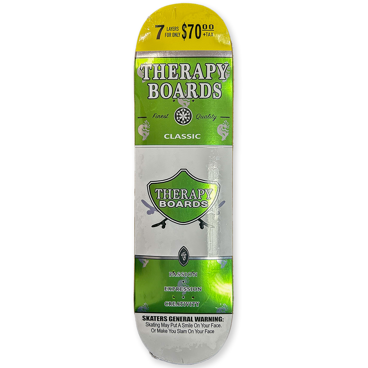 Therapy Skateboards Green Swisher Deck