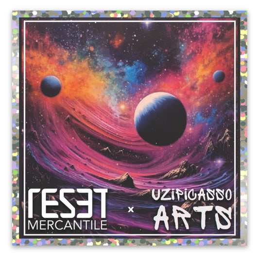 Reset Mercantile UziPicasso Artist Collab Glitter Sticker