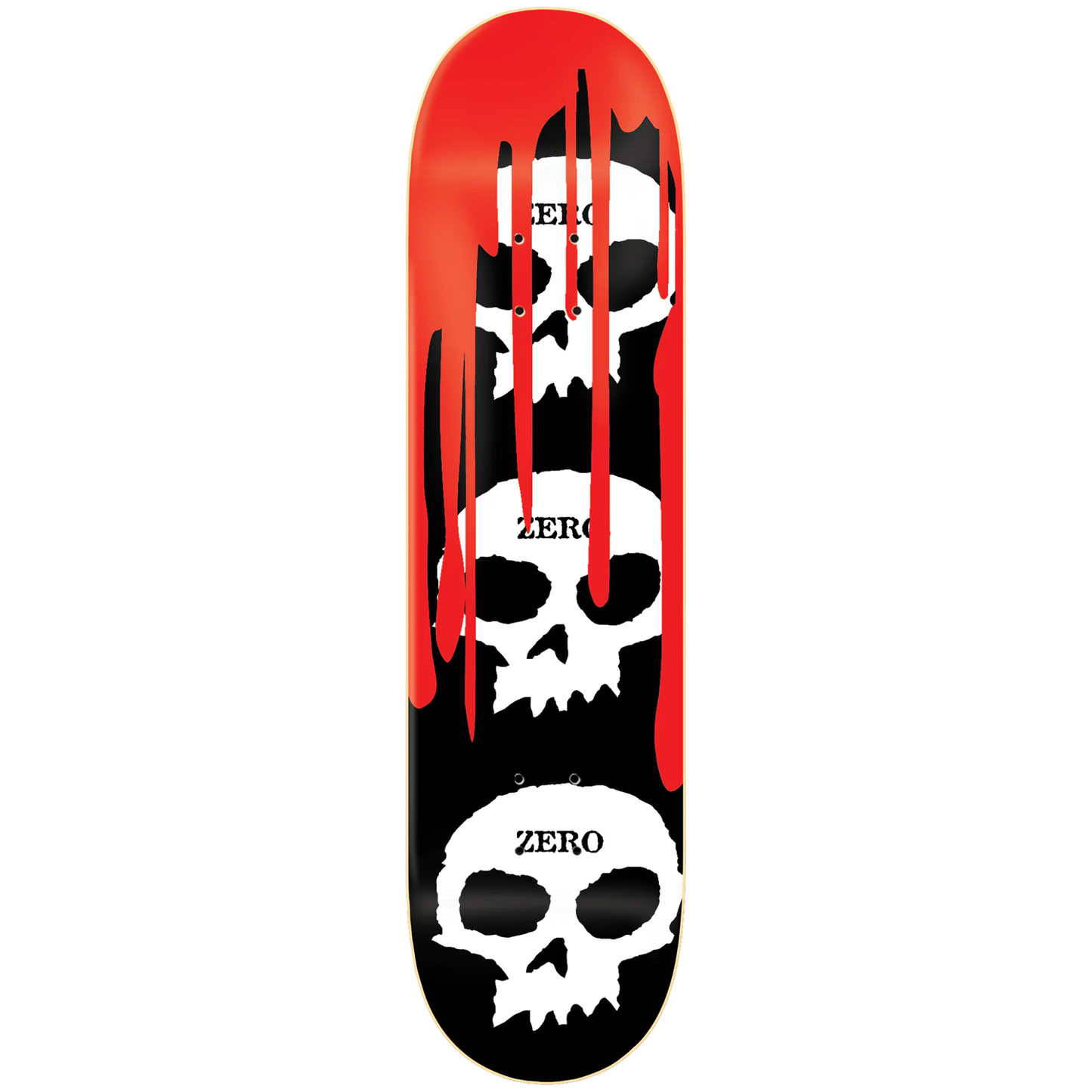 Zero Logo 3 Skull Blood Deck 8.5"