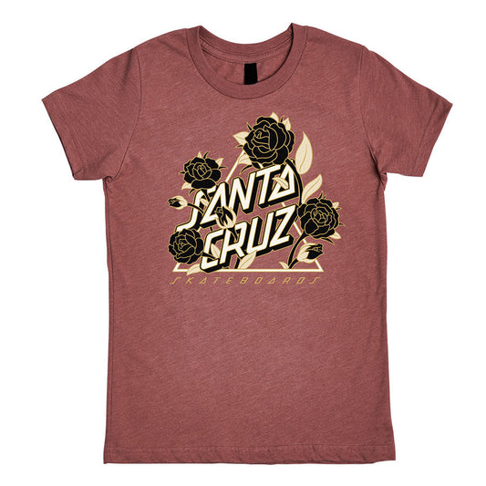 Santa Cruz Botanic Not a Dot Girls T-Shirt Heathered Mauve