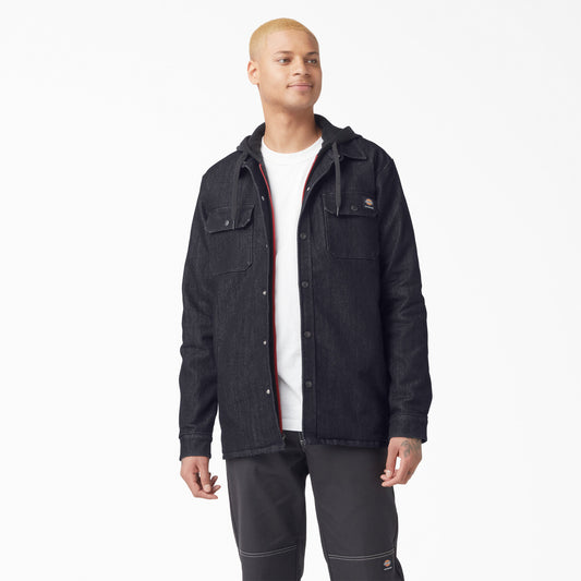 Dickies Hooded Shacket Rinsed Indigo Blue