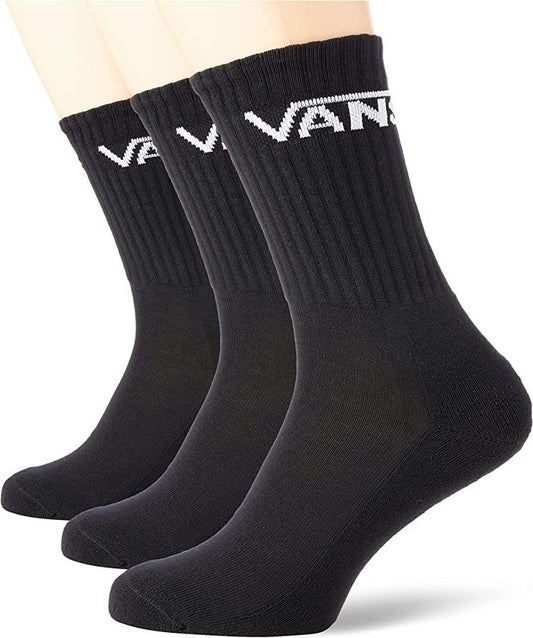 Vans Socks Mens Classic Crew Black 3 Pack