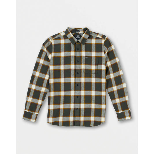 Volcom Caden Plaid LS - Rinsed Black