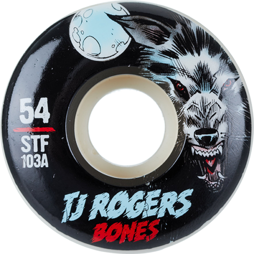 Bones TJ Rogers Black Wolf Wheels 54mm Slims