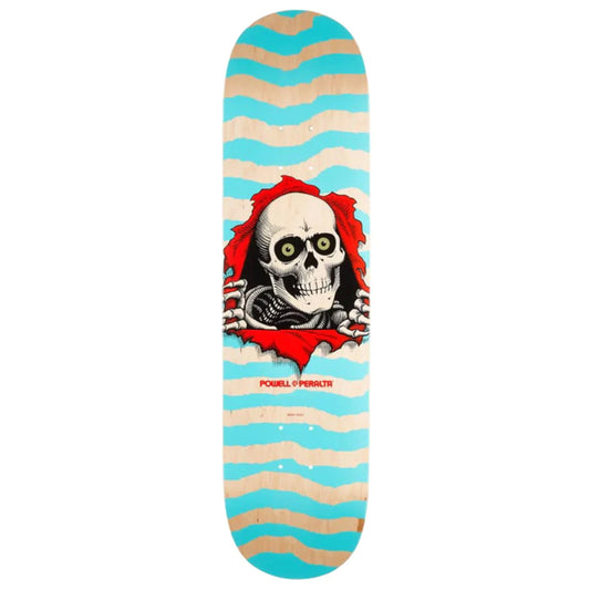 Powell Peralta Ripper Skateboard Deck Natural / Turquoise - 8