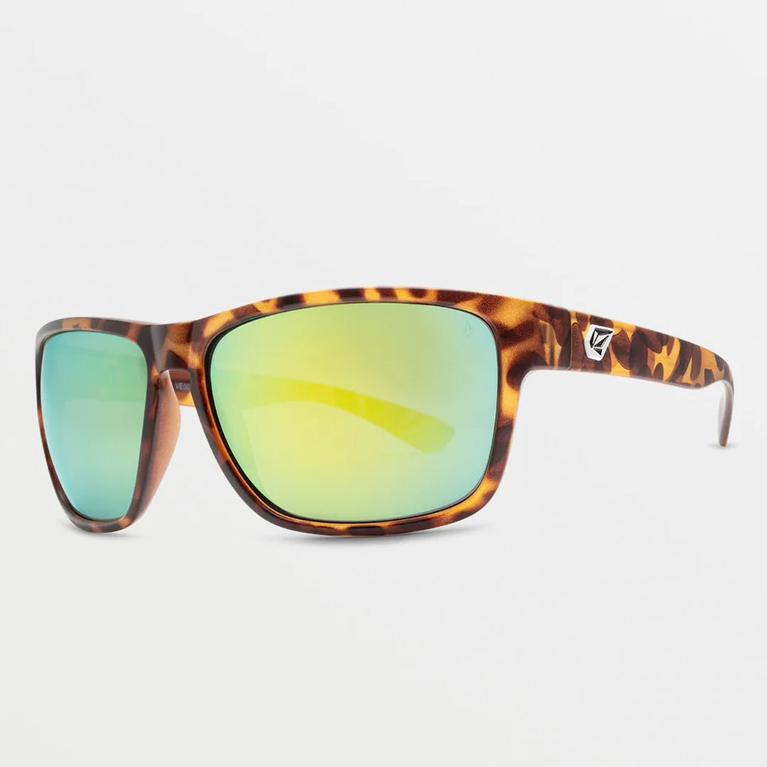 Volcom Sunglasses Baloney Matte Tortoise/Green Polarized