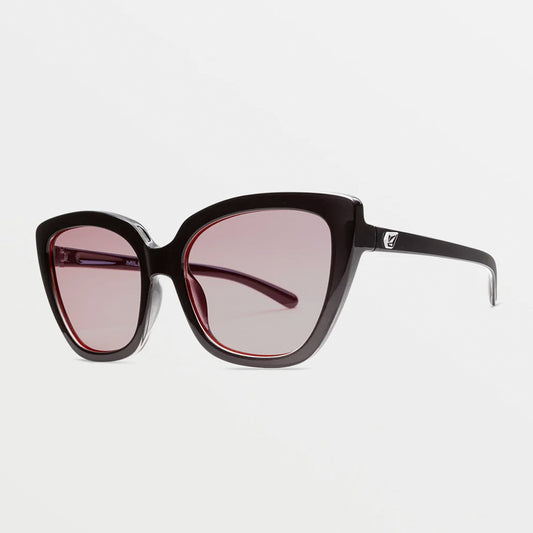 Volcom Milli Sunglasses Gloss Black / Light Rose