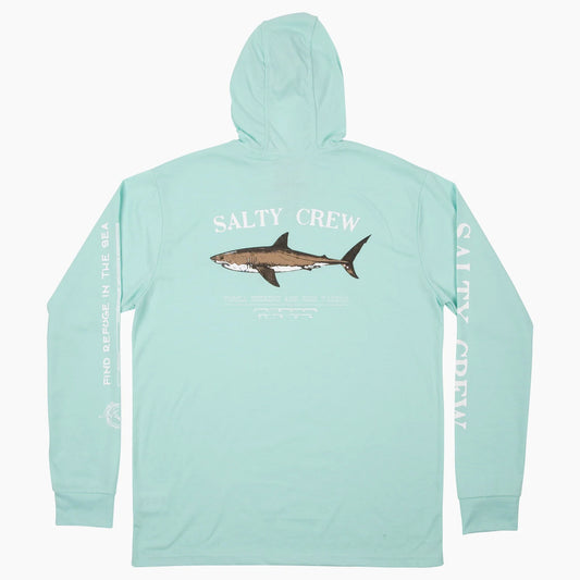 Salty Crew Bruce Hooded Tech Tee Seafoam