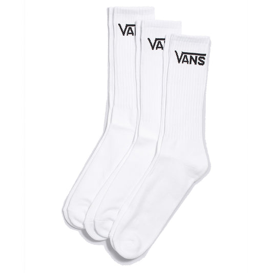 Vans Socks Mens Classic Crew White 3 Pack
